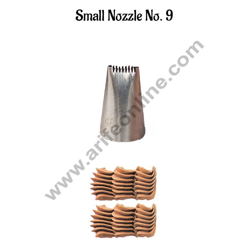 Cake Decor Small Nozzle - No. 9 Basketweave Piping Nozzle