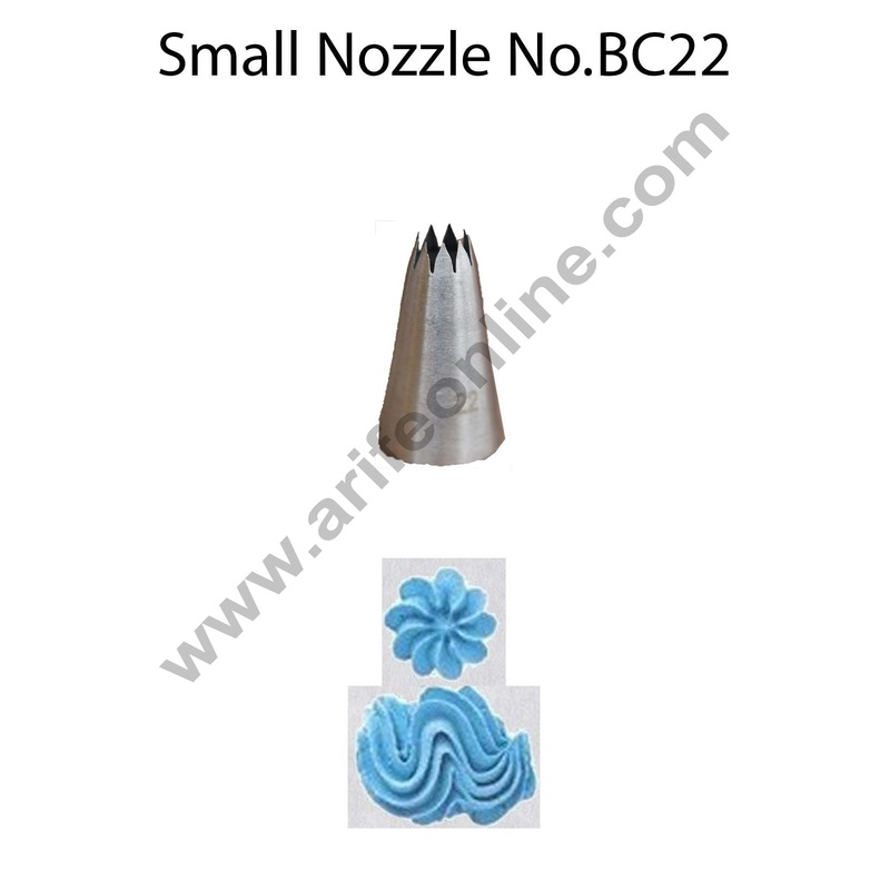Cake Decor Small Nozzle - No. BC22 Open Star Piping Nozzle