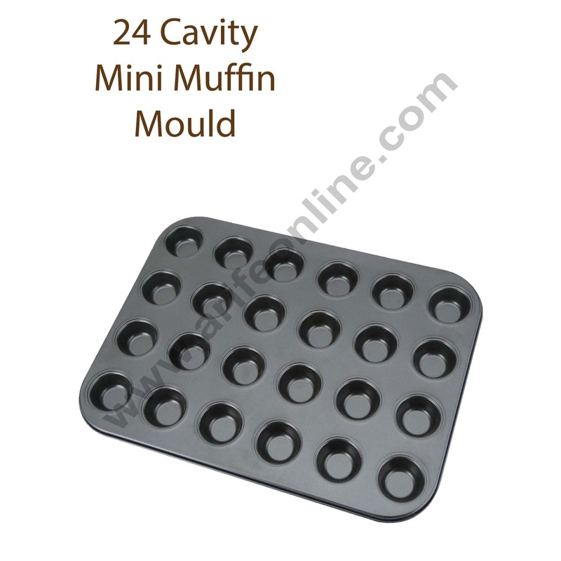 Non Stick 24 Cavity Mini Muffin & Cupcake Mould  - CAKE DECOR