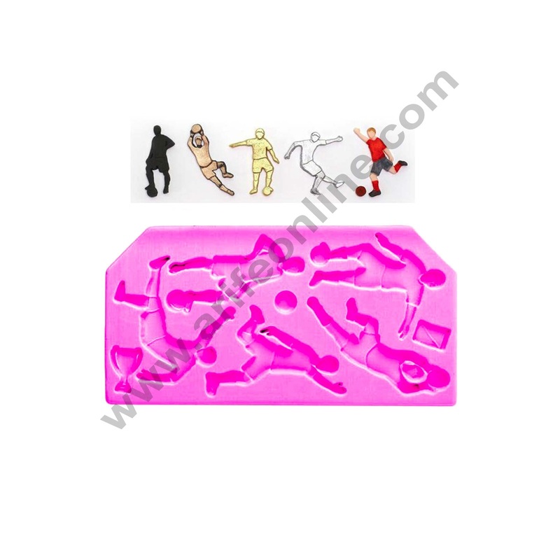 Cake Deco Football Player Desing Fondant Marzipan Mould