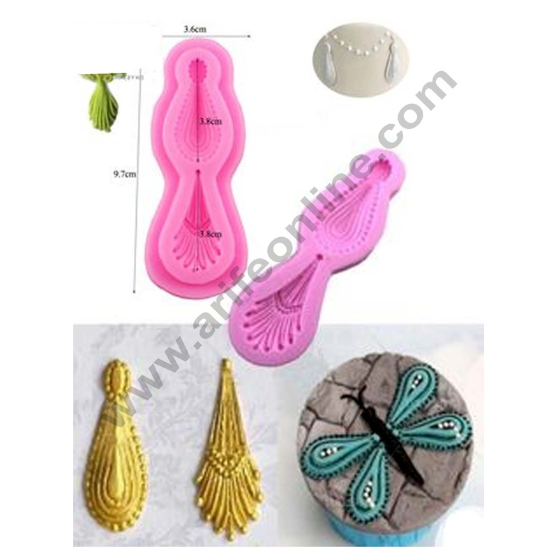 Cake Deco Olivaren Broche Desing  Fondant Marzipan Mould