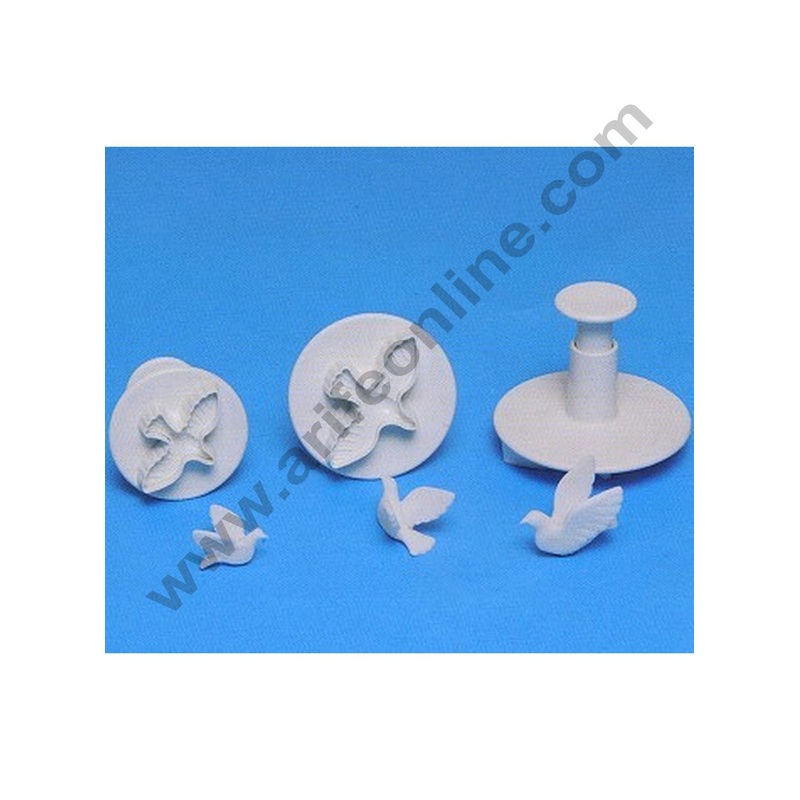 Cake Decor 3pcs Dove Plunger Cutters Fondant Tool