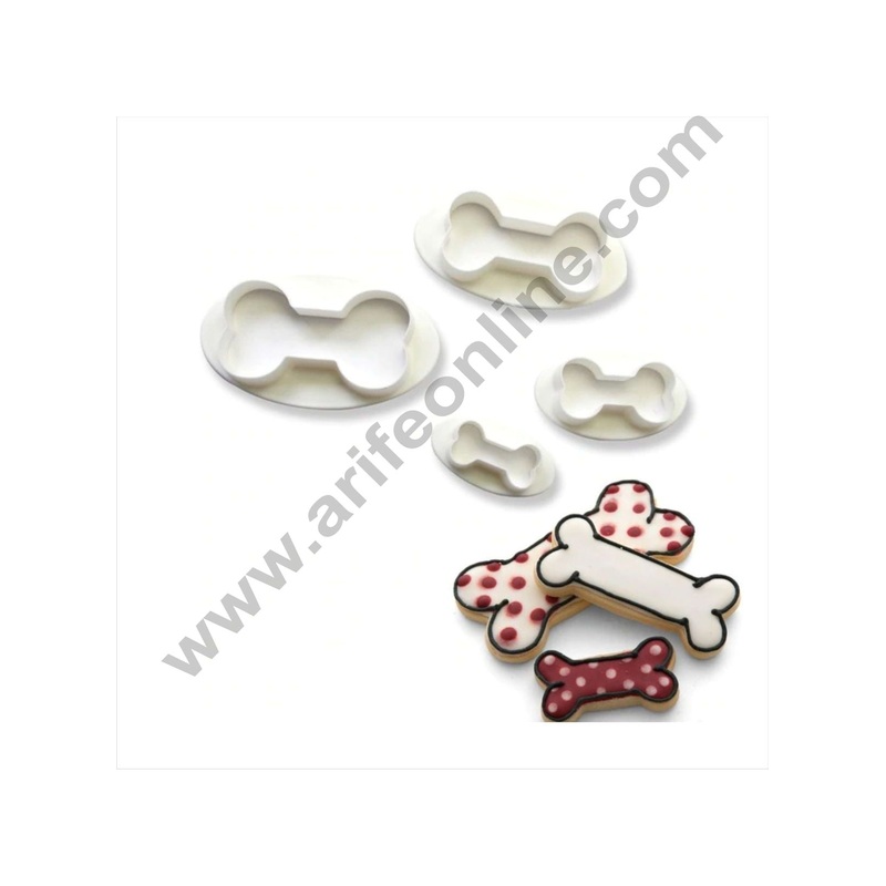 Cake Decor 4 Pc Dog Bone Plastic Fondant Cutter Gumpaste Cutter