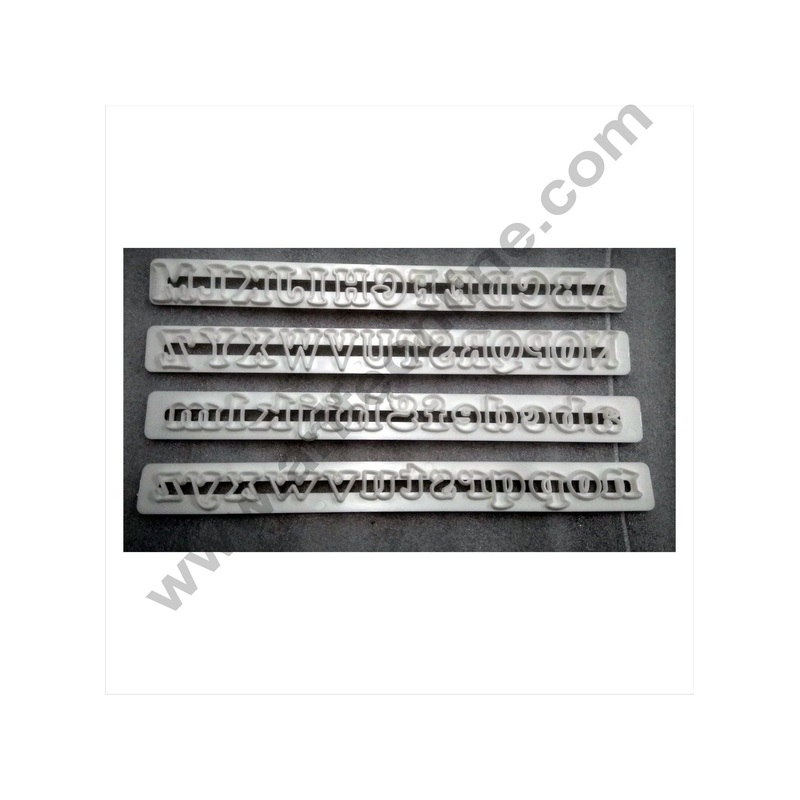 Cake Decor 4 Pc Small And Big Alphabet Tappet Plastic Fondant Cutter Gumpaste Cutter
