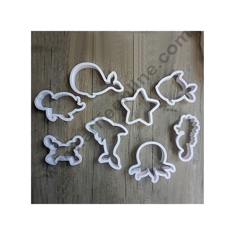 Cake Decor 8pc Different Sea Animals Cutters Fondant Tool