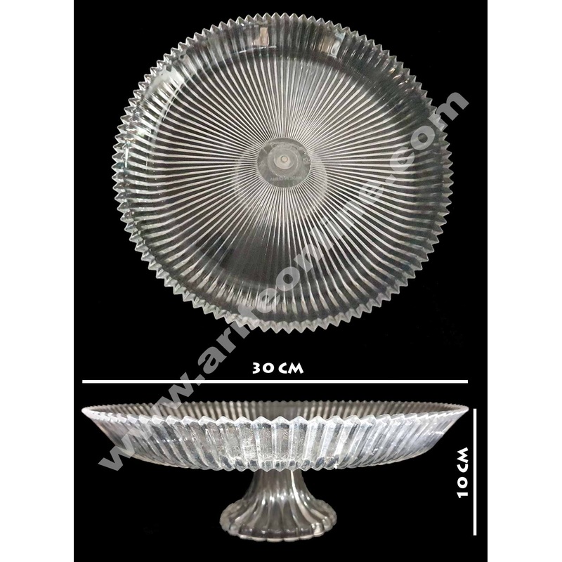 Cake Decor Acrylic Small Round Fancy Cake Display Stand (30 Cm)