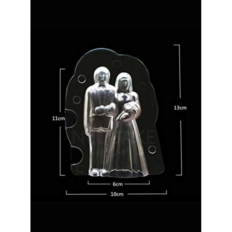 Cake Decor Polycarbonate 3D Wedding Couple Chocolate Mold Cake Decorating Chocolate Mould Tools