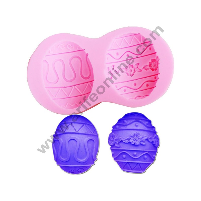 Cake Decor Silicon 2 Cavity Easter Egg Silicone Fondant Mould Marzipan Mould