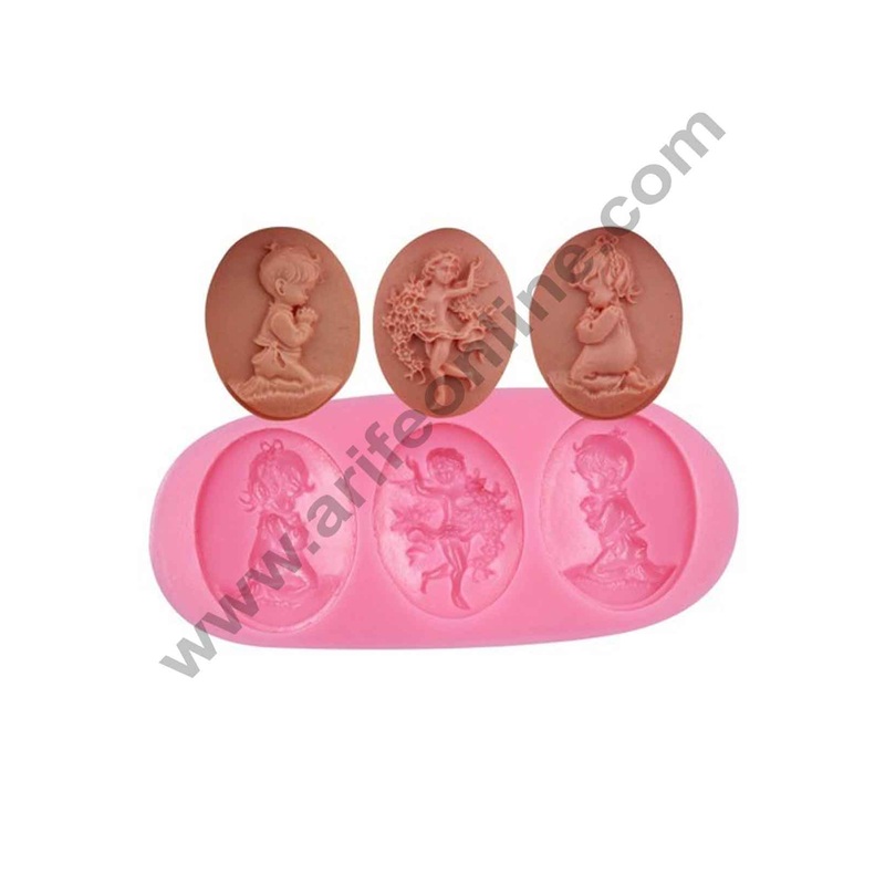 Cake Decor Silicon 3 Angel Baby Easter Theme Silicone Fondant Mould Marzipan Mould