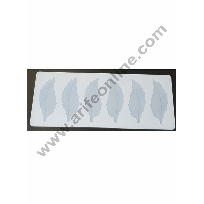 Cake Decor Silicon 6 in 1 Leaf Shape Chocolate Garnishing Mould Cake Insert Decoration Mould