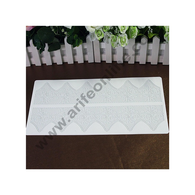 Cake Decor Silicone Mold Fondant Silicone Lace Mat Cake Edge Decoration Cake Decorating Pastry Tools Baking Mat Pad Sheet