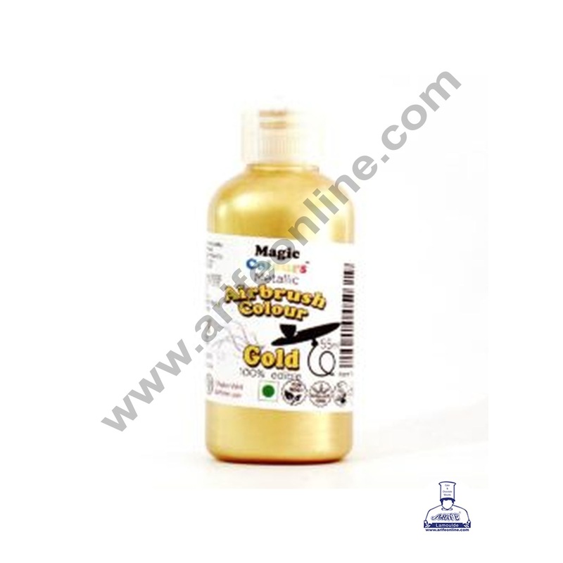 Magic Colours Edible Metallic Airbrush Colour - Gold ( 55ml )