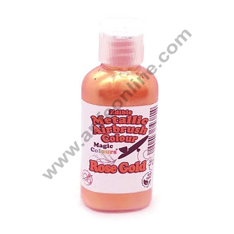 Magic Colours Edible Metallic Airbrush Colour- Rose Gold(55ml)