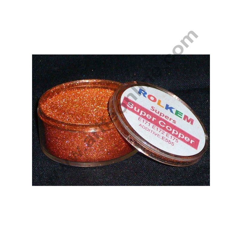 Rolkem Super Copper Metallic Edible Luxury Luster Dusting Powder 10ml by Cake Decor