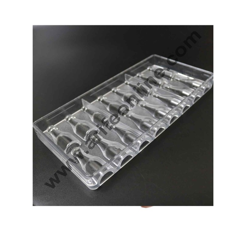 Cake Decor 16 Cavities Bottle Shaped Hard Polycarbonate Chocolate Mould