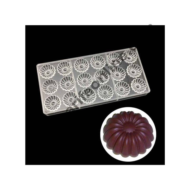 Cake Decor 18 Cavity Screw Sunflowers Chocolate Mold Candy Molds Polycarbonate Chocolate Mold Baking Decorating Tools Gadgets Bakeware