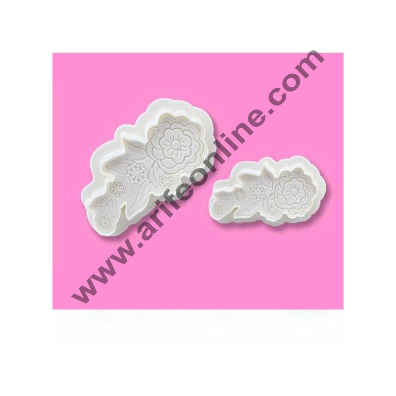 Cake Decor 1Pcs Floral Lace Plunger Cutter