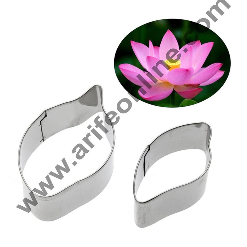 Cake Decor 2 Pcs New Lotus Cutter Set Bakeware Mould Biscuit Mould Set Sugar Arts Fondant Cake Decoration Tools