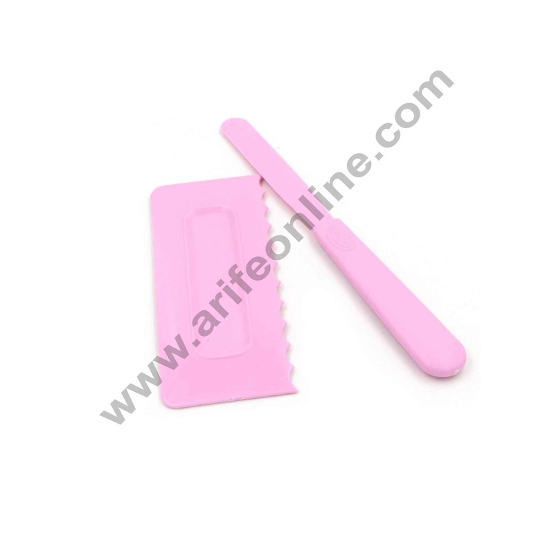 Cake Decor 2PCS/Set Plastic Cake Spatulas Pastry Icing Comb Set Butter Cream Cake Scraper Smoother Baking Tools for Cakes Fondant Mold Tool