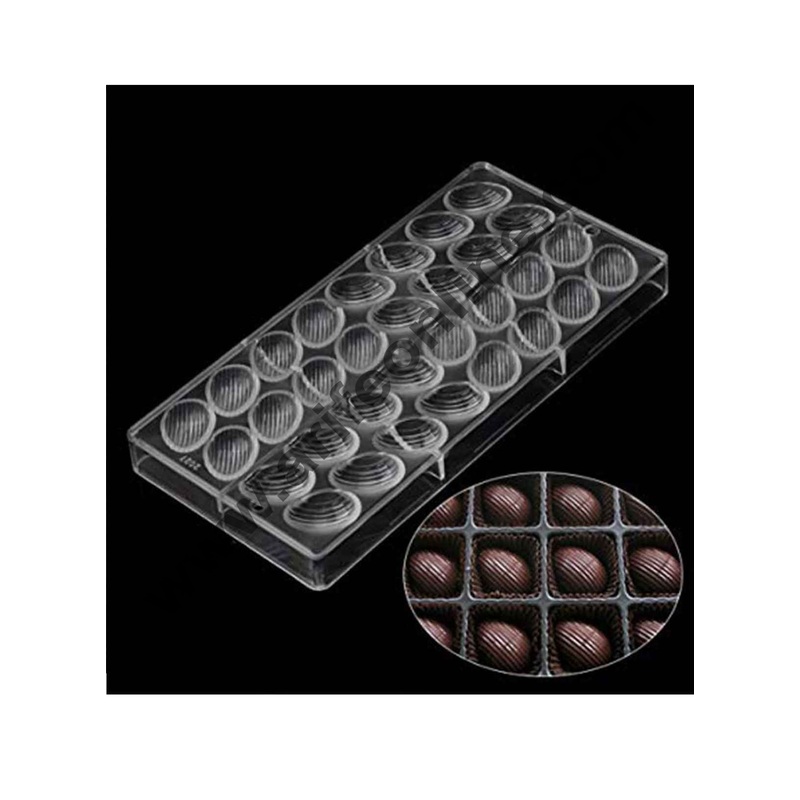 Cake Decor 32 Cavity Easter Egg Shape Polycarbonate Chocolate Mould;