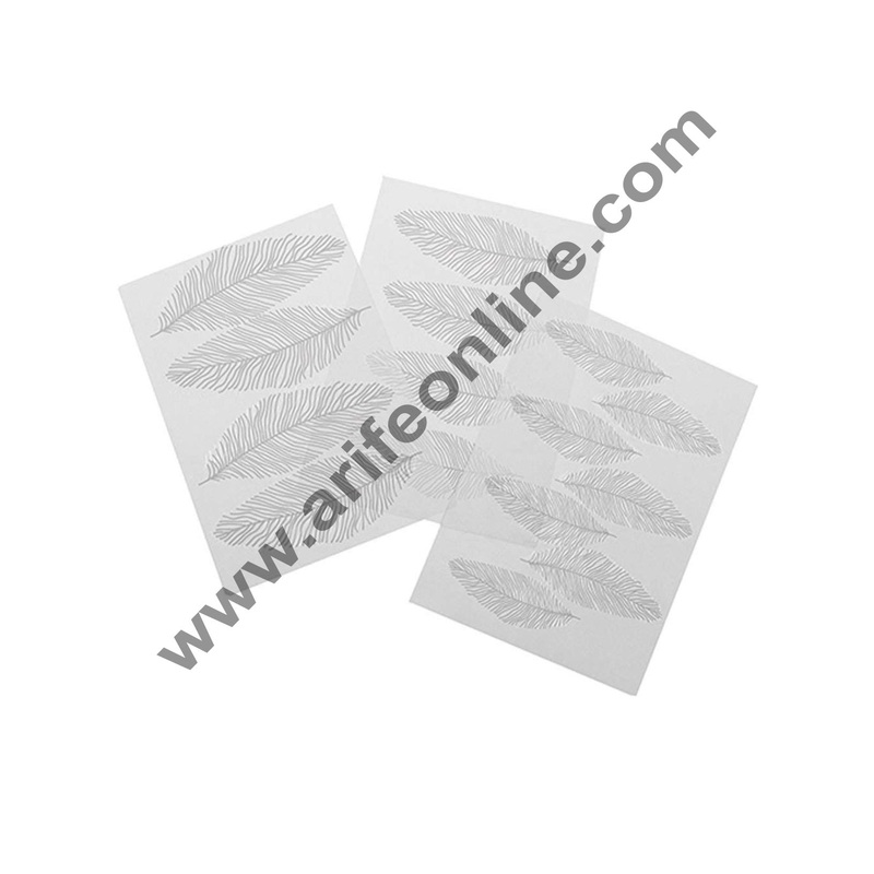 Cake Decor 3Pcs Feather Texture Sheet Set Sugar Craft Decoration Texture Mat Cake Mold Cake Mold Bake ware Accessories