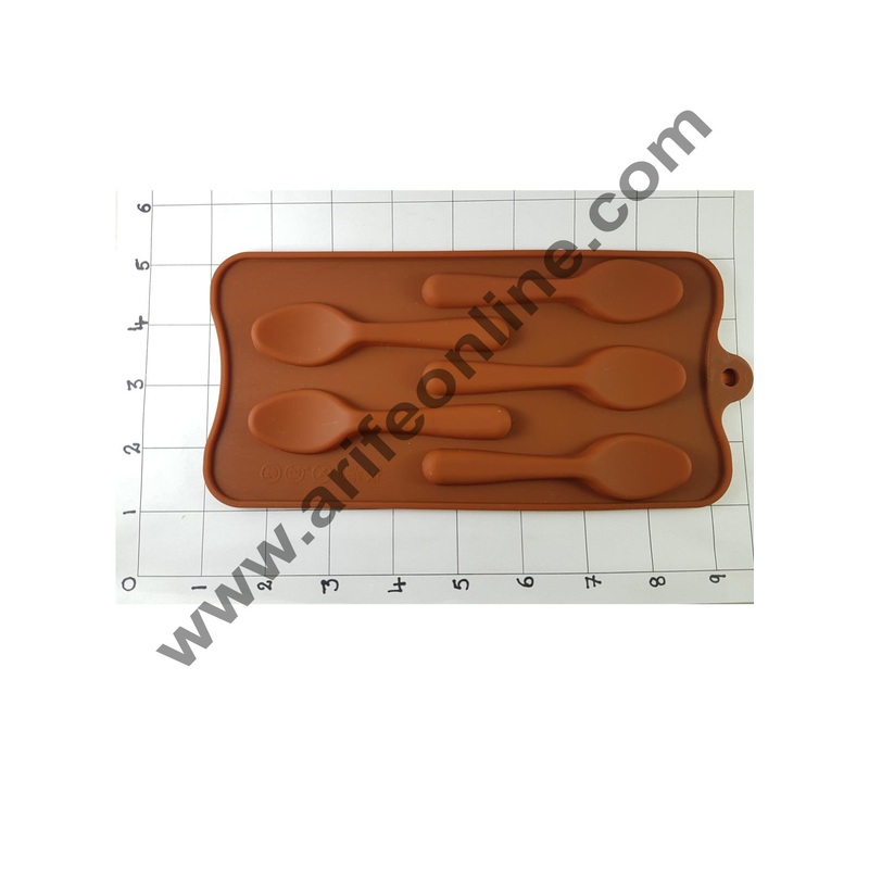Cake Decor 5 in 1 Silicon Spoon Shape Ice Mould Cupcake Moulds Muffin Mould Chocolate Mould