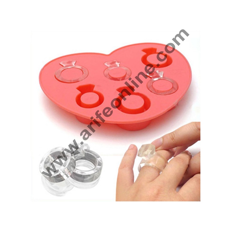 Cake Decor 6 in 1 Ring Ice Tray Chocolate wedding decoration Silicone Mould Fondant Sugar Bow Craft Molds
