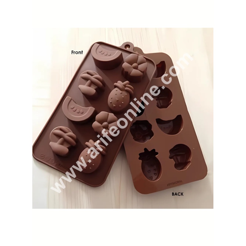 Cake Decor 8 Cavity Silicon Fruits N Flower Shape Ice Mould Cupcake Moulds Muffin Mould Chocolate Mould