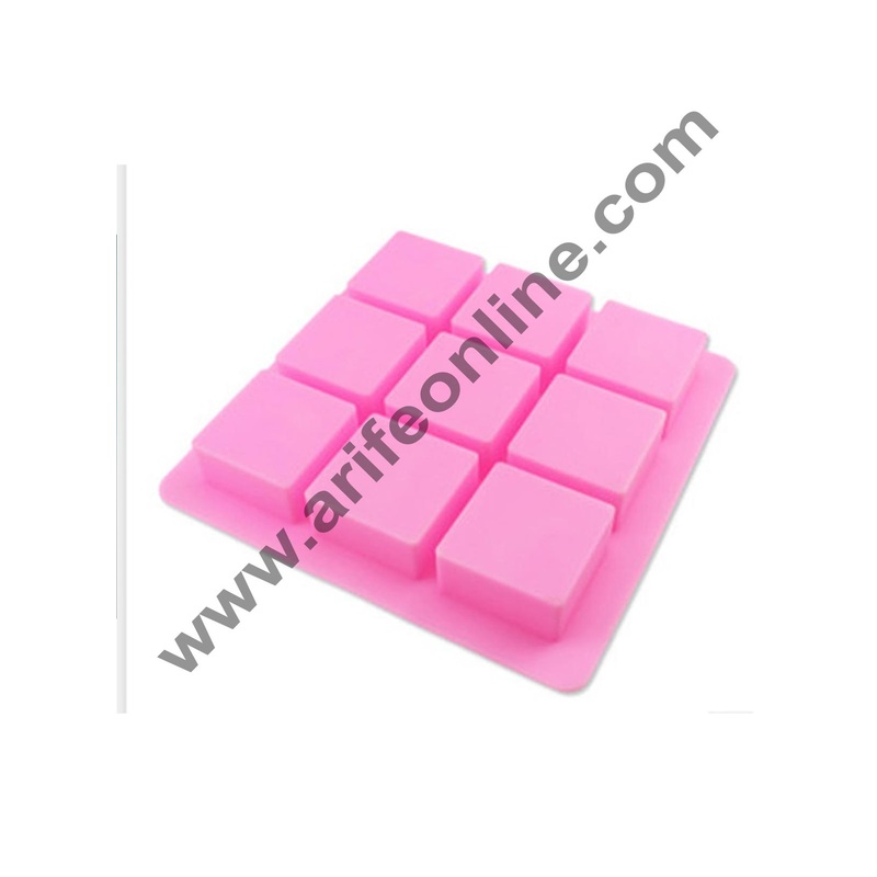 Cake Decor 9 in 1 square silicone mold, fondant cake, chocolate, handmade soap mold, bakeware, pudding mold, jelly mold