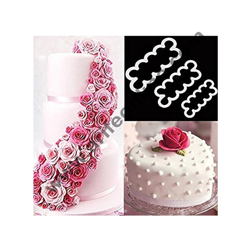 Cake Decor Easiest Rose Ever Cutter for Cake Decorating Set of 3 Cake Decorating