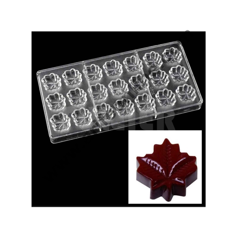 Cake Decor Leaf Shape Polycarbonate Chocolate Mould