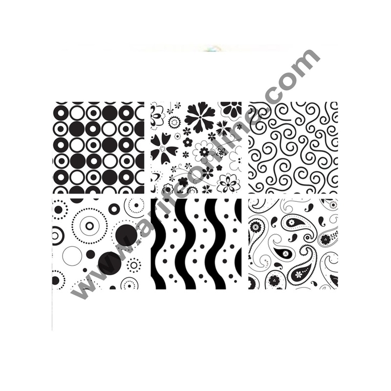 Cake Decor Modern Texture Sheet Set Of 6Pcs