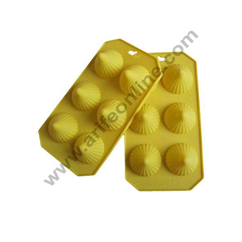 Cake Decor New Modak Shape 6 in 1 Chocolate Mould, Silicone Molds for Chocolate, Chocolate Silicone Moulds, Silicon Brown Chocolate Moulds for Ganesh Chaturti Festivals