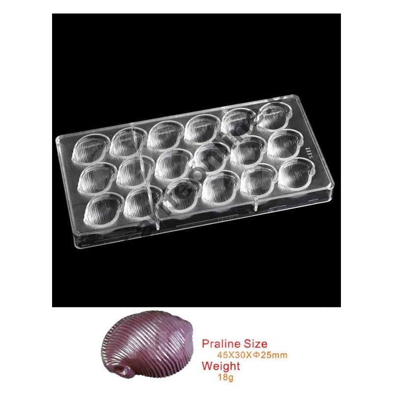 Cake Decor Plastic Conch Seashell Chocolate Mold, Cake Sweet Candy Confectionery Making Tools Baking Polycarbonate Chocolate