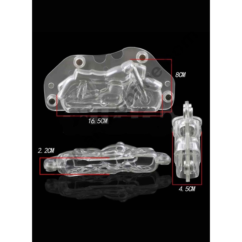 Cake Decor Polycarbonate 3D Bullet Bike Chocolate Mold Cake Decorating Chocolate Mould Tools