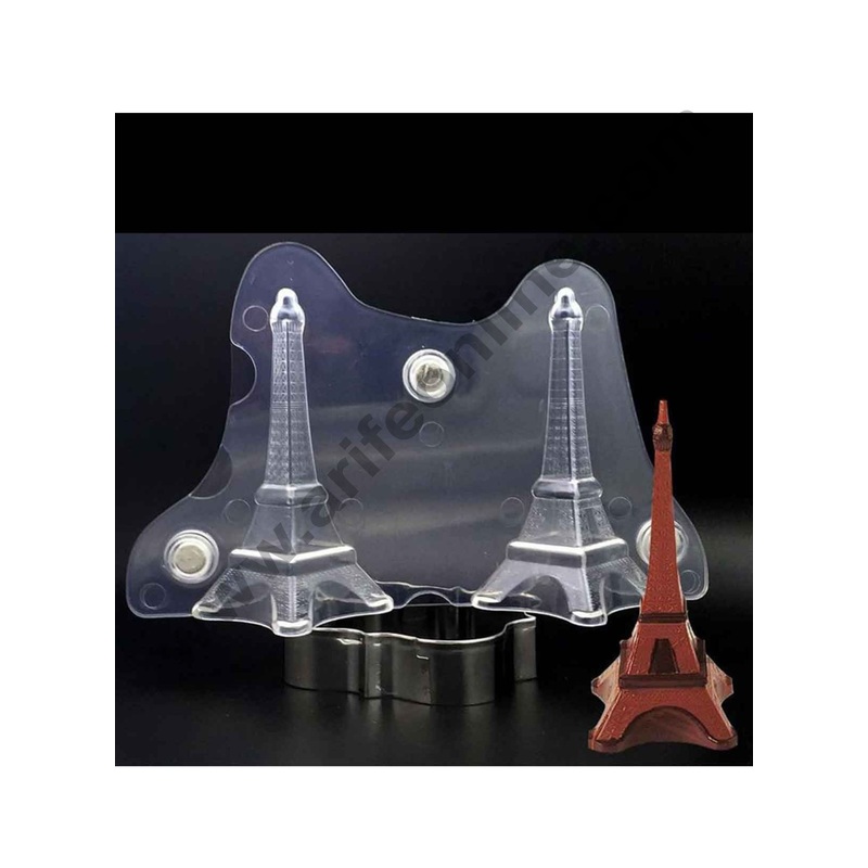 Cake Decor Polycarbonate 3D Eiffel Tower Chocolate Mold Cake Decorating Chocolate Mould Tools