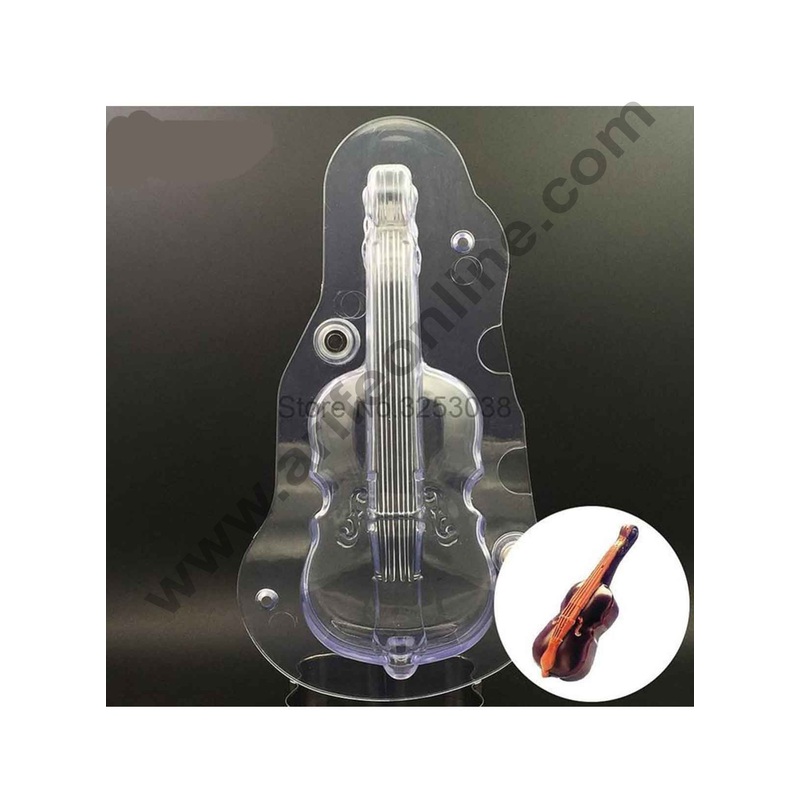 Cake Decor Polycarbonate 3D Guitar Chocolate Mold Cake Decorating Chocolate Mould Tools