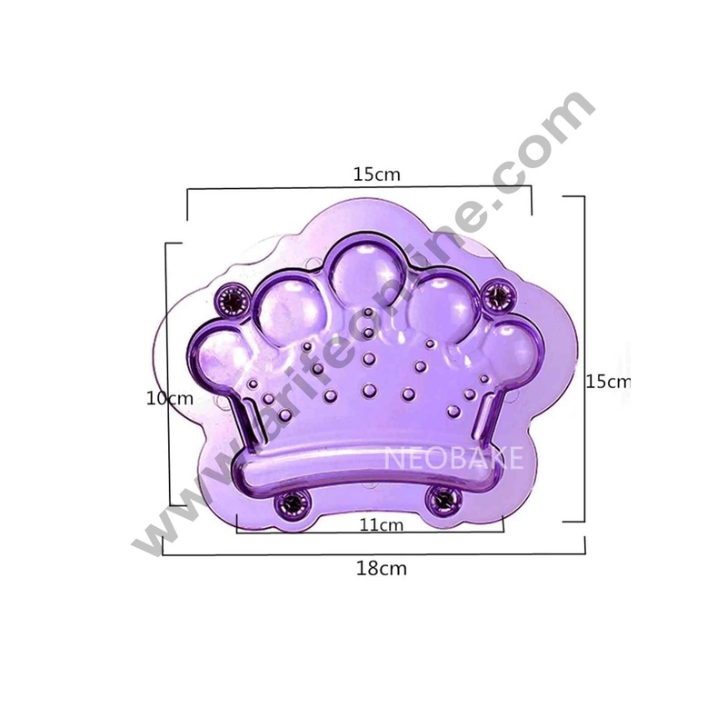 Cake Decor Polycarbonate 3D King Queen Crown Chocolate Mold Cake Decorating Chocolate Mould Tools