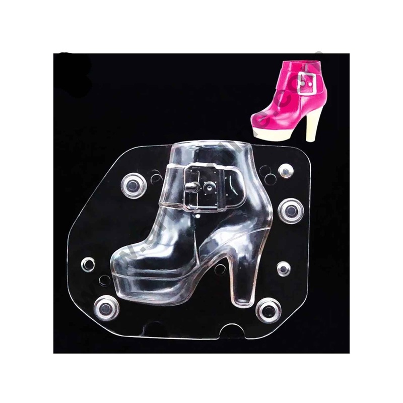 Cake Decor Polycarbonate 3D Ladies Boot Chocolate Mold Cake Decorating Chocolate Mould Tools