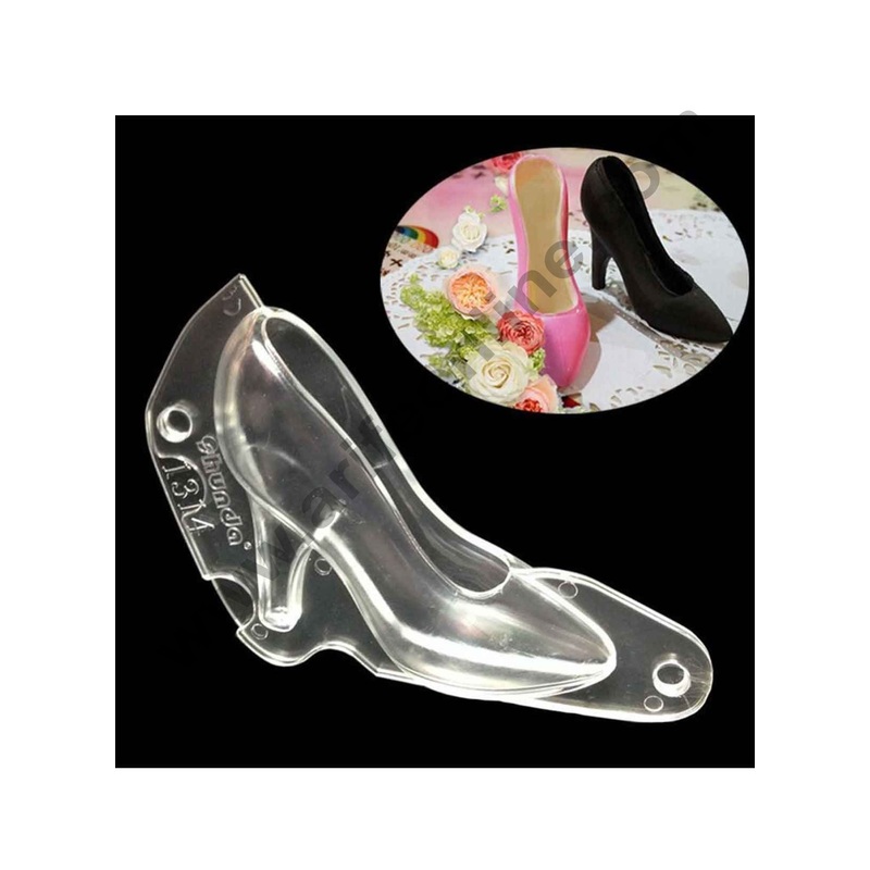 Cake Decor Polycarbonate 3D Medium Ladies Shoe Chocolate Mold Cake Decorating Chocolate Mould Tools
