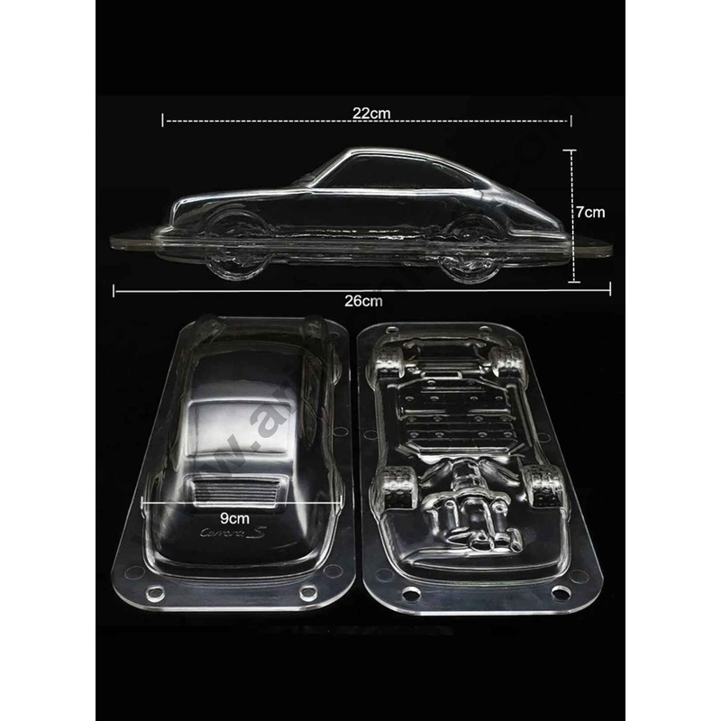 Cake Decor Polycarbonate 3D Sedan Car Chocolate Mold Cake Decorating Chocolate Mould Tools