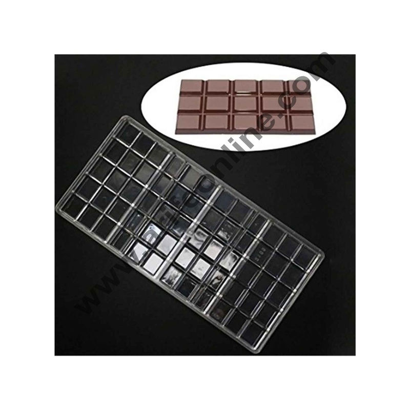 Cake Decor Polycarbonate Chocolate Bar Mould Clear Hard Plastic Candy Mold
