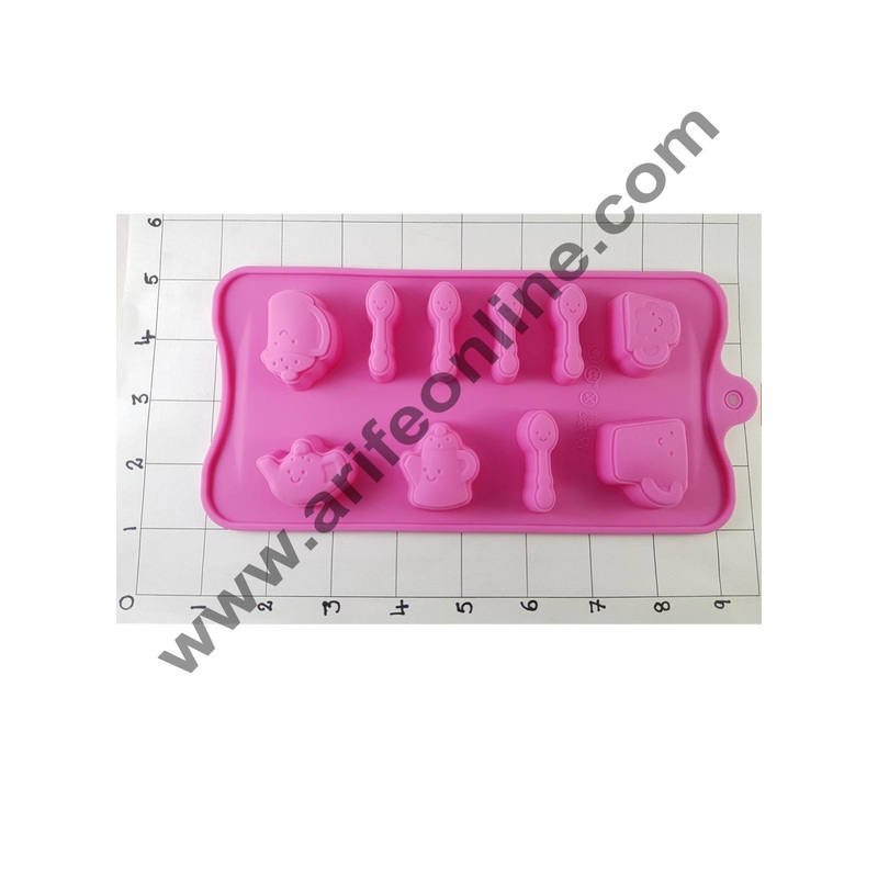 Cake Decor Silicon 10 Cavity Babys Spoon,Milk Bottle Shapes Design Chocolate Mould, Ice Mould, Chocolate Decorating Mould