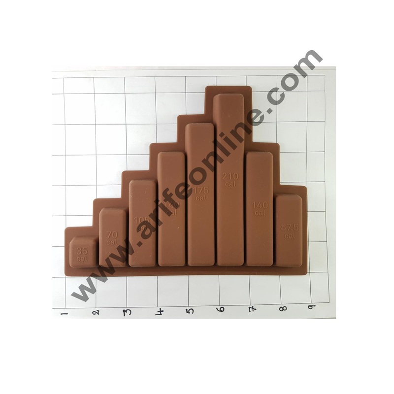 Cake Decor Silicon 8 Cavity Cadbury Slab Design Brown Chocolate Mould, Ice Mould, Chocolate Decorating Mould
