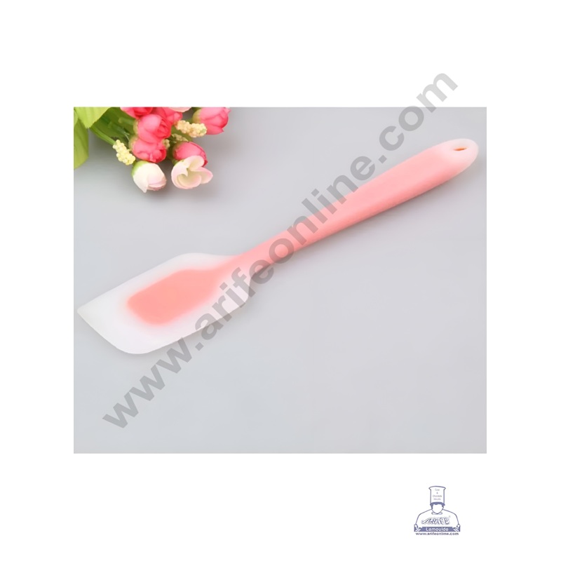 CAKE DECOR 1- Piece Long Handle Silicone Spatula: Perfect for Mixing, Frosting, & Scraping.