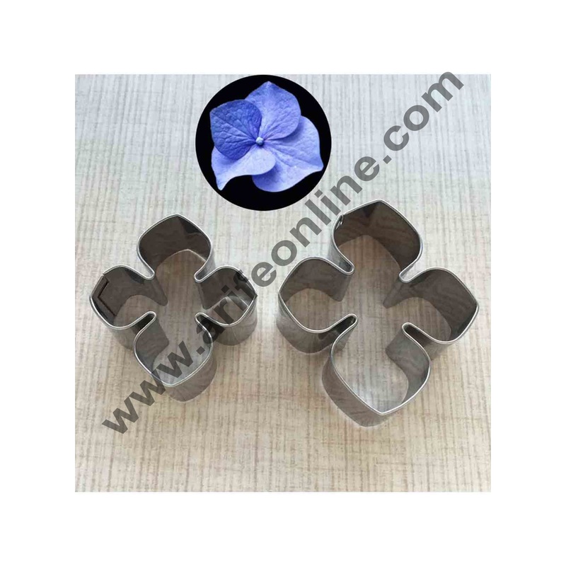 Cake Decor 2 Pcs Hydrangea Petals Cutter Bakeware Mould Biscuit Mould Set Sugar Arts Fondant Cake Decoration Tools
