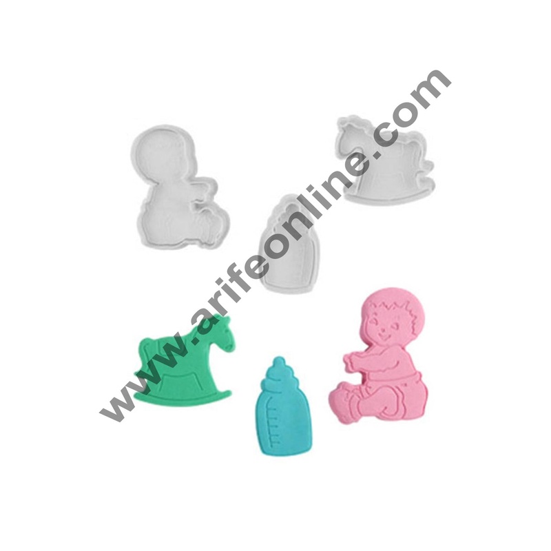 Cake Decor 3 pcs Baby Plunger Cutter