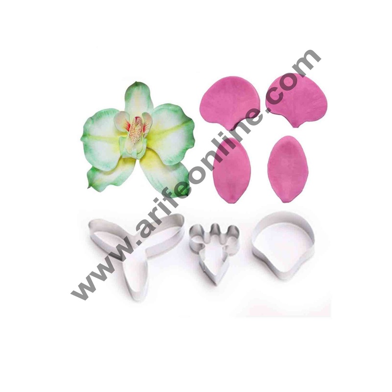 Cake Decor 3 Pcs Butterfly Orchid Petal Flower Cutter Bakeware Mould Biscuit Mould Set Sugar Arts Fondant Cake Decoration Tools