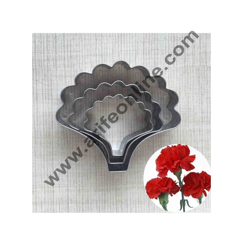 Cake Decor 3 Pcs Carnation Petals Cutter Bakeware Mould Biscuit Mould Set Sugar Arts Fondant Cake Decoration Tools