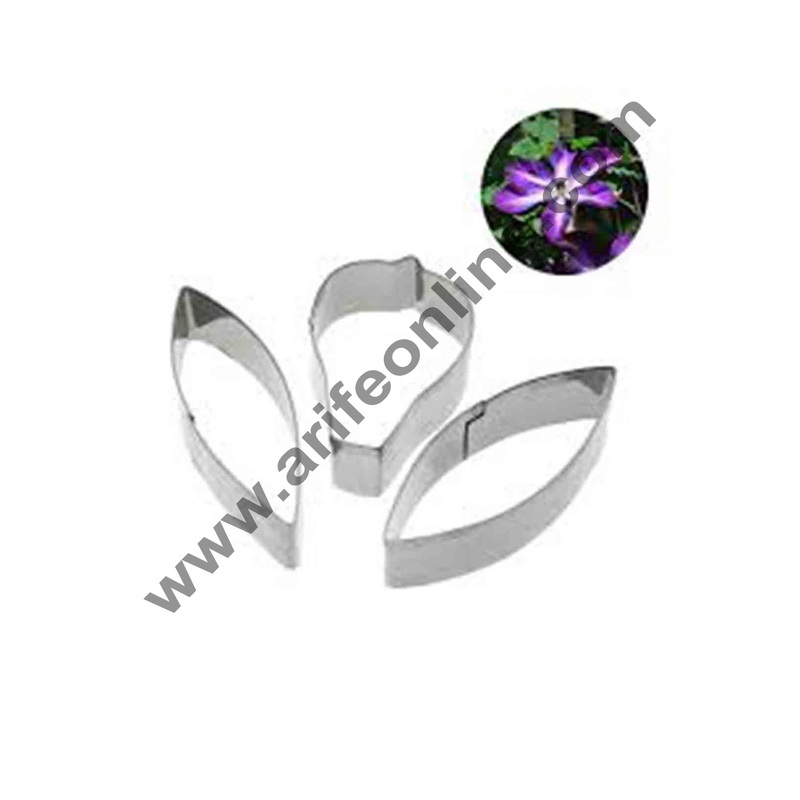 Cake Decor 3 Pcs Clematis Shape Cutter Bakeware Mould Biscuit Mould Set Sugar Arts Fondant Cake Decoration Tools